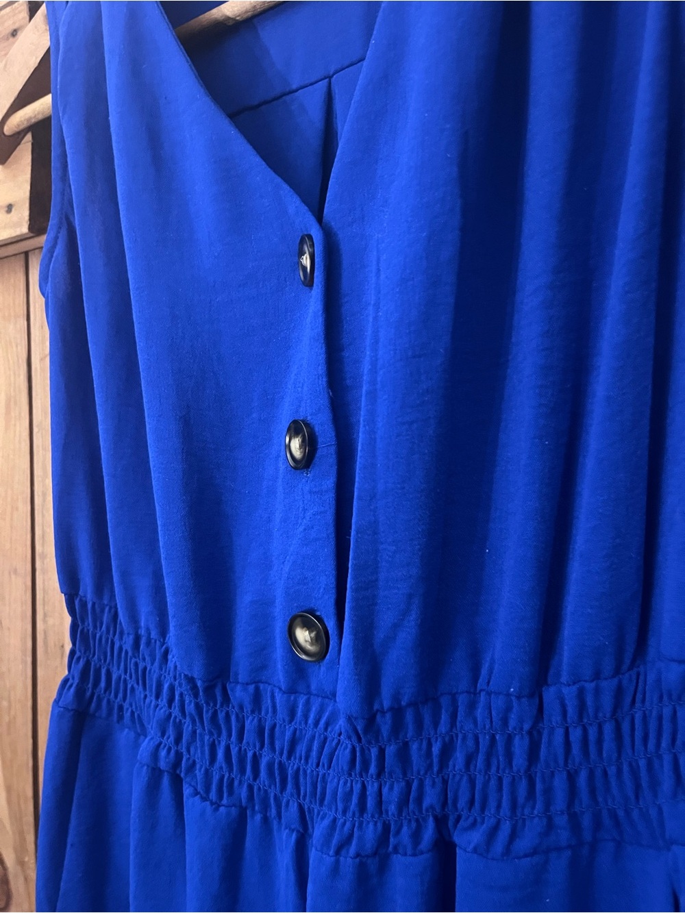 Monteau Los Angeles Cobalt Blue Wide Leg Jumpsuit XS - Picture 4 of 9